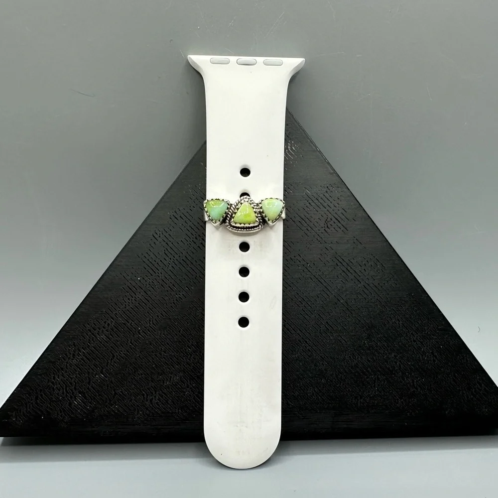 ⌚Palomino Turquoise Sterling Silver 925 Watch Band Charm Handmade Apple iWatch